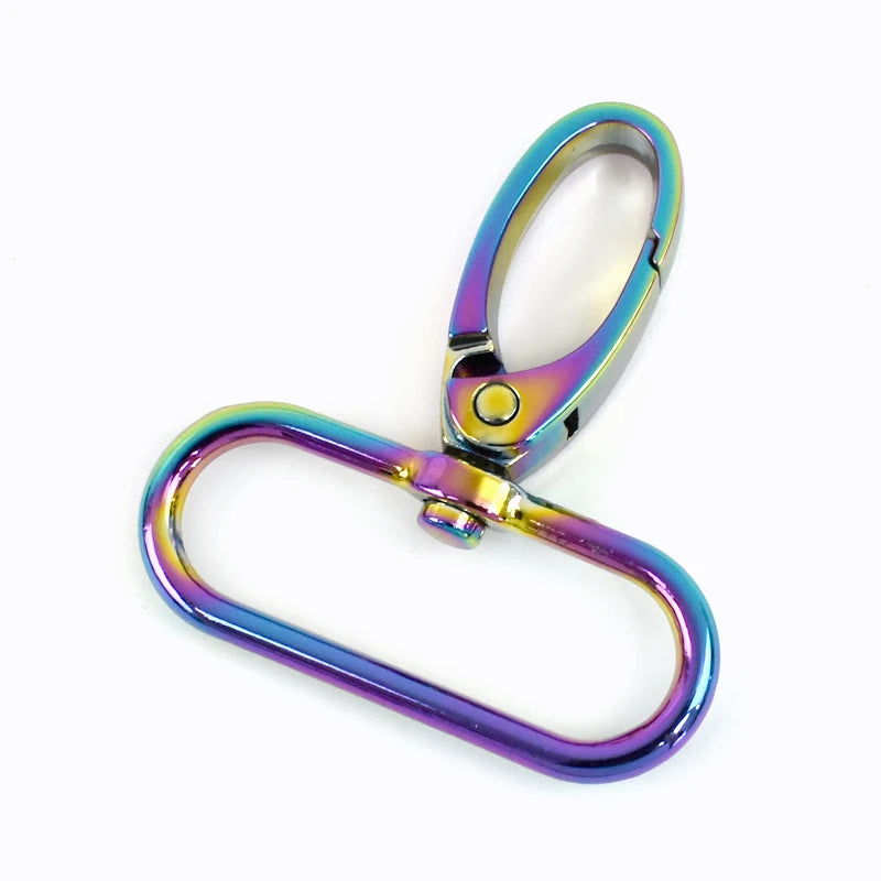 8/250Pcs Rainbow Metal Buckle Lobster Swivel Clasp Snap Hook for Bags Strap Carabiner Clips Keychain DIY Hardware Accessories