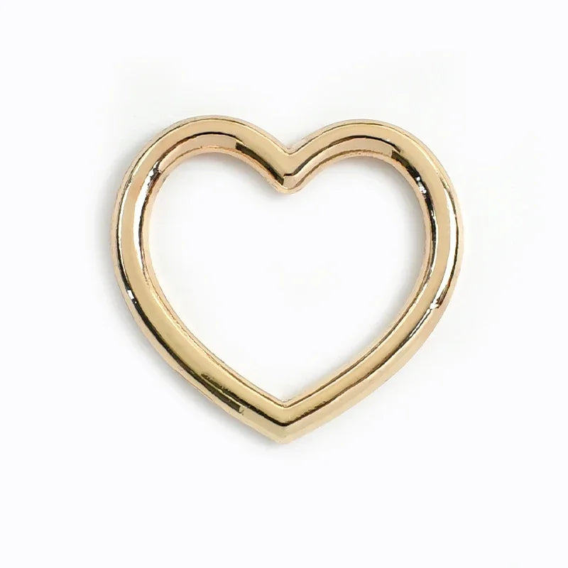 15/500Pcs Metal Heart O Ring Buckle Bags Strap Chain Connection Hooks Webbing Belt Adjust Clasp DIY Hardware Accessories
