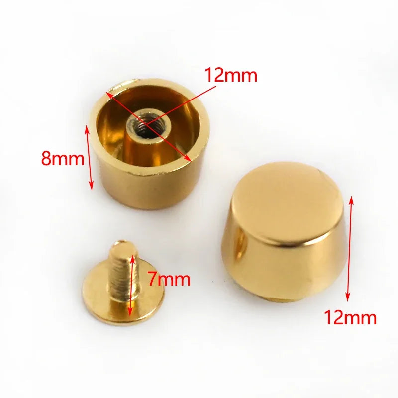 30/1000Pcs Metal Rivets Screw Studs Button Mushroom Rivet Nail Buckle Handbag Protecting Feet Clasp Leather Crafts Accessories