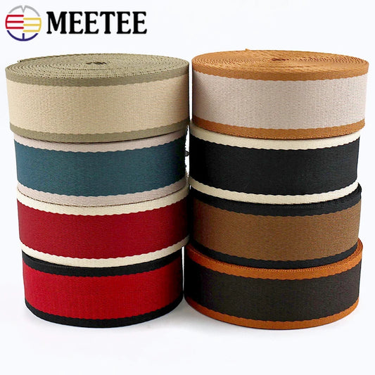 5/100M 38mm Jacquard Webbing Tape 1.8mm Thick Pet Collar Ribbon Band Bias Binding Bag Strap DIY Clothing Sewing Accessories