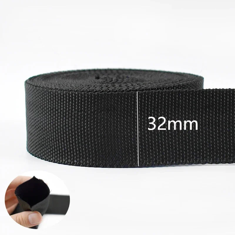 8/200Meters Meetee 20-50mm Tubular Webbing Strap Double-layer Polyester Hollow Ribbon DIY Bag Garment Backpack Sewing Accessories