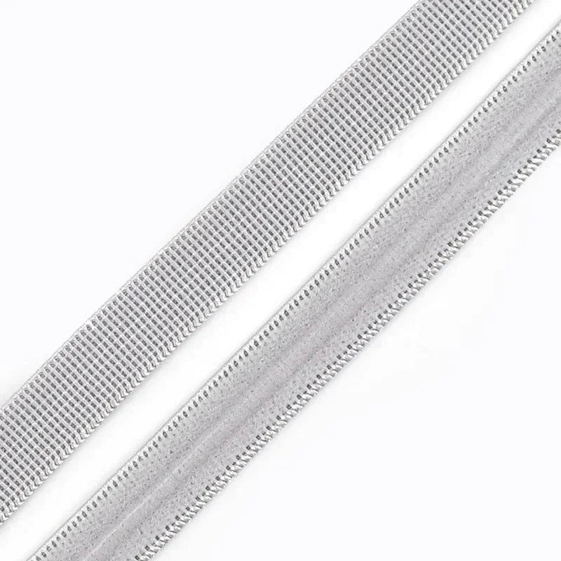 15/500M 10mm Non-slip Silicone Elastic Band Bra Stretch Ribbon Tape Underwear Strap Rubber Bands Belt DIY Sewing Accessories