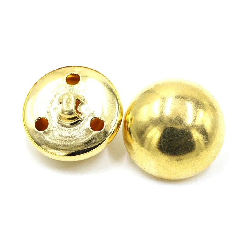 30/1200Pcs 15-25mm Vintage Mushroom Shank Button Metal Round Decor Buckle Jackets Fastener Clothes Sewing Replace Buttons Accessories