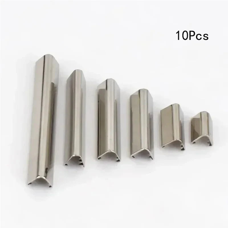 30/800Pcs 10-60mm Metal Tail Clip Buckles for Strap Suspenders Belt Tails End Lock Wallet Leather Cord Stopper DIY Accessories