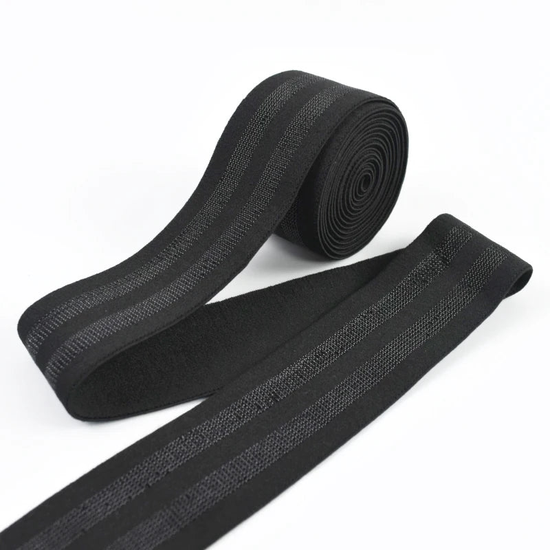 5/200Meters 40/50mm Striped Elastic Bands 1.6mm Thick Pants Waistband Rubber Band Bra Strap DIY Skirt Belt Sewing Accessories