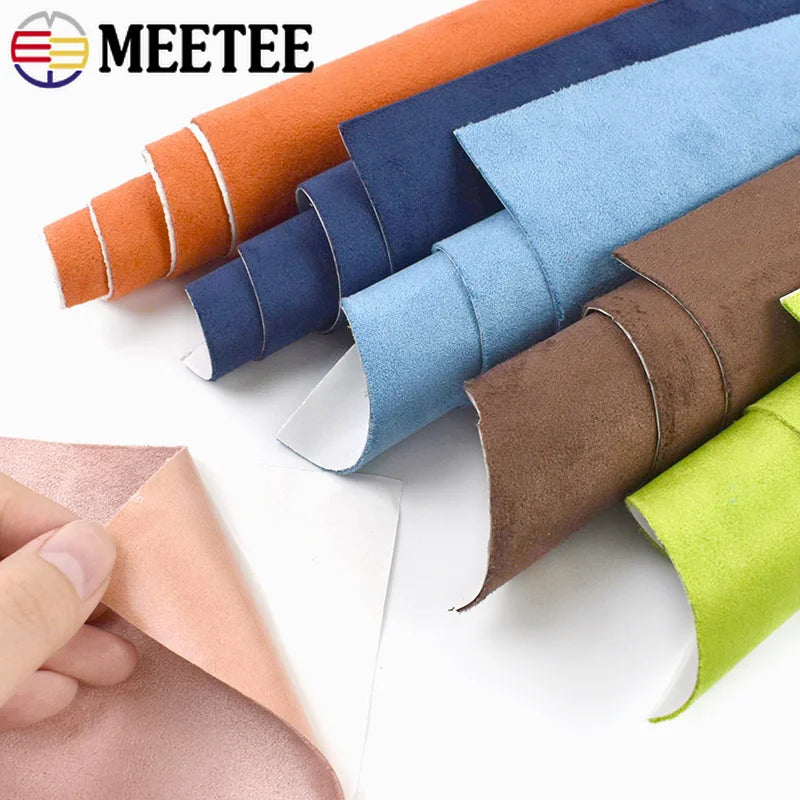 50/100*143cm Suede Self-adhesive Fabric Car Interior Trim Velvet Fabrics Synthetic Leather Cloth DIY Accessories