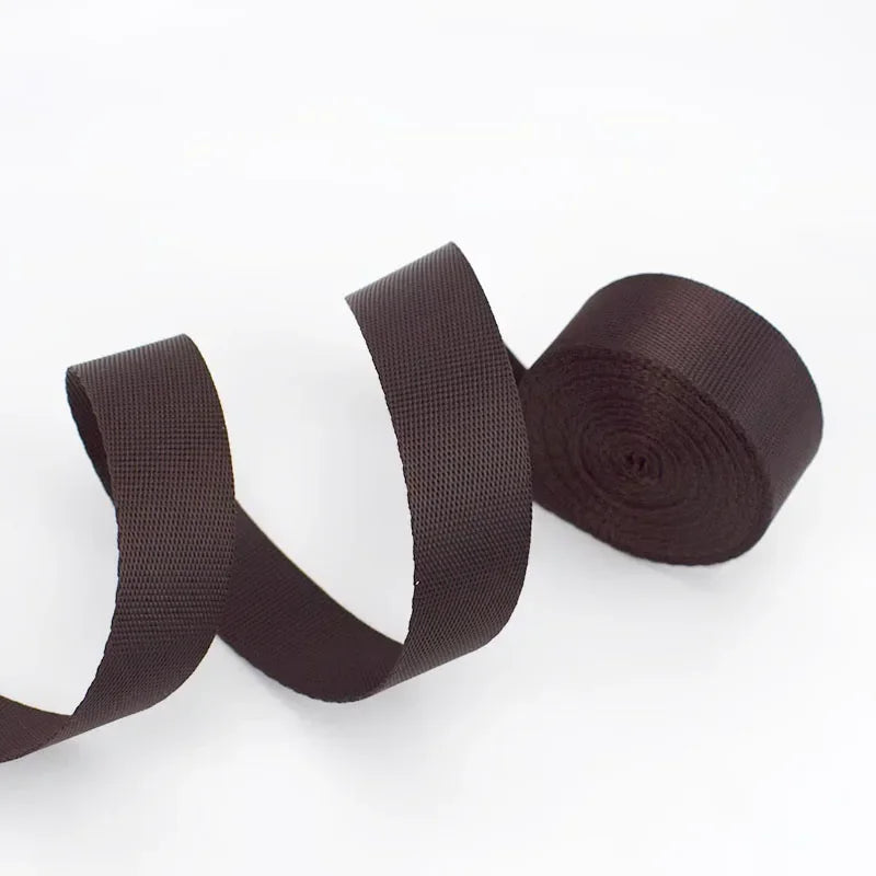 8/200Meters Colorful Nylon Webbing Strap 20-50mm Decor Ribbon Backpack Safety Belt Bias Binding Tape DIY Clothes Sewing Accessories