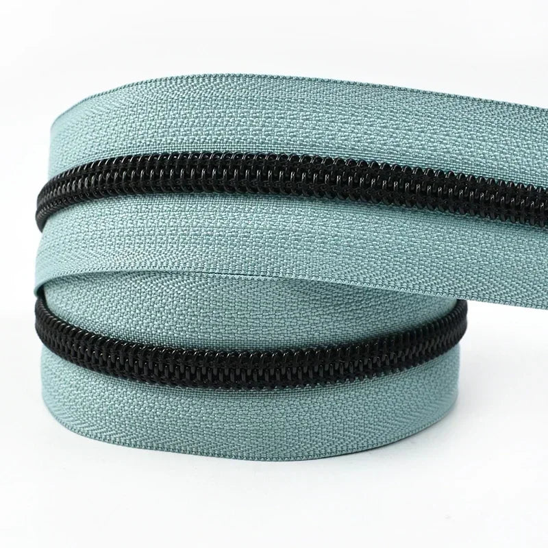 8/200M 5# Nylon Zippers By The Meter Roll Bulk Zip Tapes Clothes Shoes Bag Coil Zips Closures Repair Kit DIY Sewing Accessories