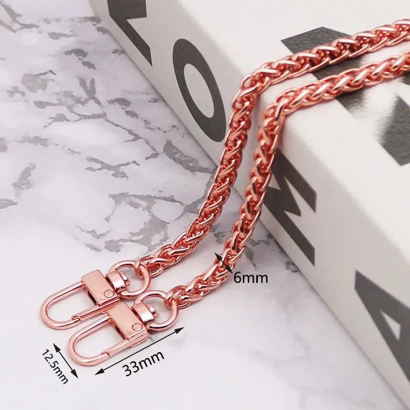 2/70Pcs Meetee 100/120cm Metal Purse Chains Bags Strap Replacement Shoulder Crossbody Bag Straps Wallet Handle DIY Handbags Hardware