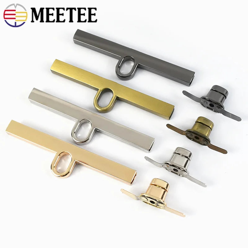 3/120Pcs Metal Twist Turn Locks Buckle Handbag Rectangle Closure Buckles Women Bag Purse Kisss Clasp DIY Hardware Accessories