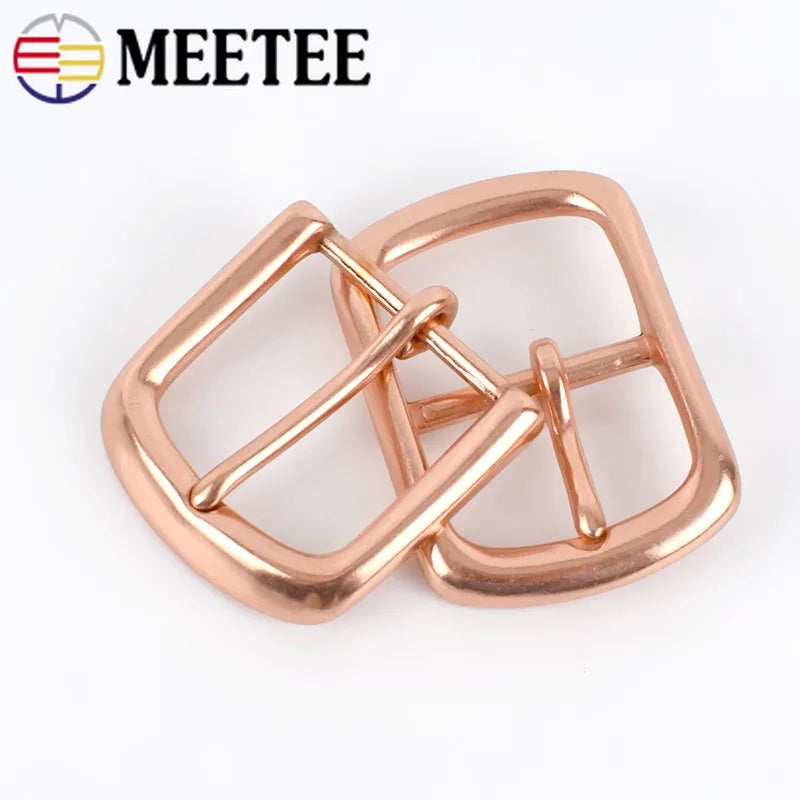 Meetee 1/30pcs 40mm Copper Men's Belt Buckle Head DIY Leather Craft Jeans Trousers Casual Garment Decoration for 38-39mm Belts YK012