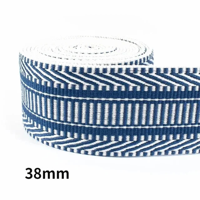 3/100Meters 38/50mm Polyester Jacquard Webbing Tapes Thick Ribbon Bag Strap Belt for DIY Clothes Bias Binding Sewing Accessories