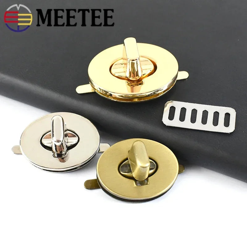 8/200Pcs Oval Metal Durable Clasp Turn Twist Lock DIY Handbag Bag Decoration Closure Buckle Purse Luggage Hardware Accessories