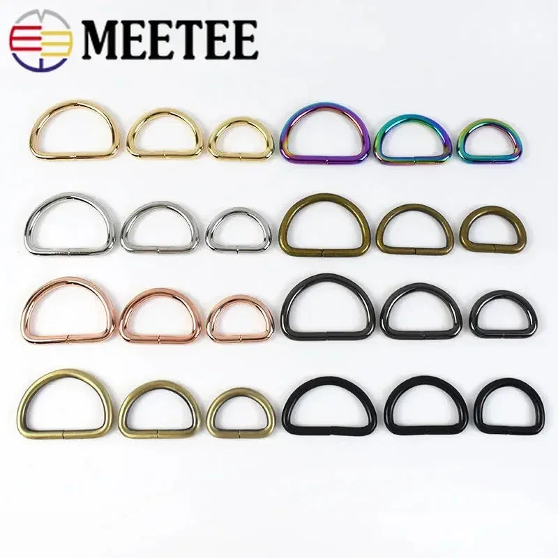 25/800Pcs Metal Bags Buckle 16-50mm Rectangle D Ring Webbing Belt Connect Hook Buckles Handbag Strap Clasp DIY Hardware Accessories