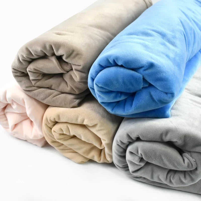 90/2250x165cm Short Plush Fabric Soft Toy Doll Clothes Cloth 0.7mm Velvet Fabrics Sofa Cover Garment Sewing DIY Accessories