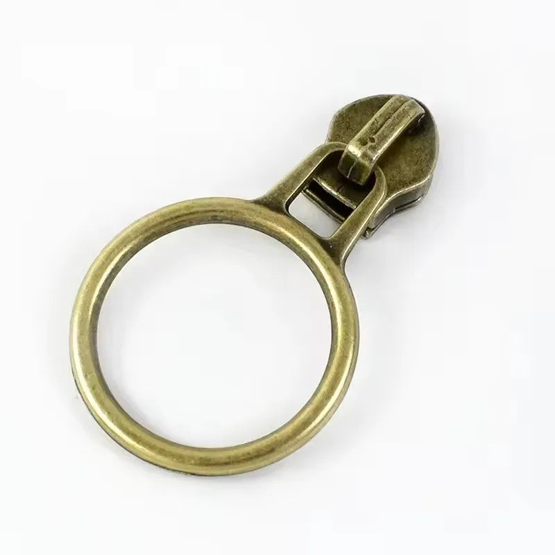50Pcs 5# Bronze Zipper Sliders for Nylon Zippers Zip Head Puller Bag Clothes Luggage Repair Kit DIY Sewing Accessories
