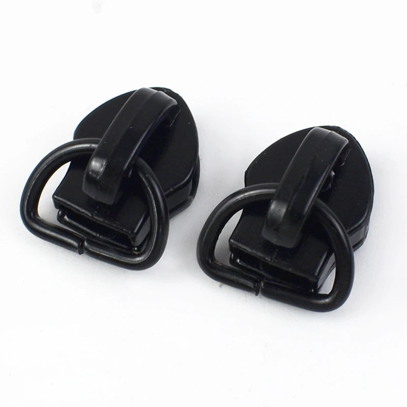 3/1000Pcs D Ring 5# Zipper Sliders for Sewing Metal Nylon Zippers DIY Zip Head Bag Pocket Repair Kits Replacement Tailor Tools