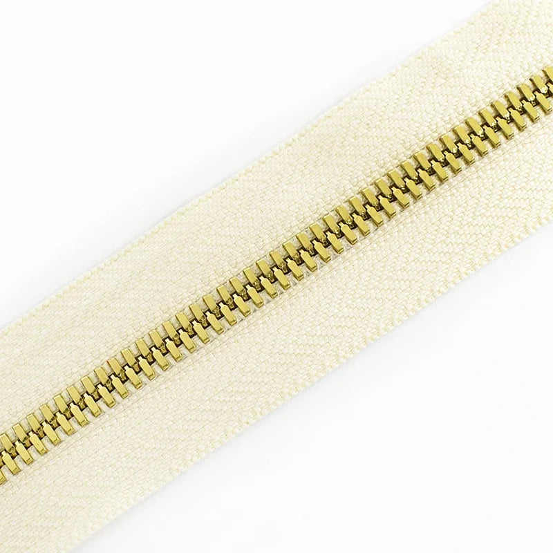 2/50Yards 5# Colorful Metal Zipper Gold/Sliver Teeth Double Pull Open-end Zips Tape Bag Garment Zip Repair Kit Sewing Accessory