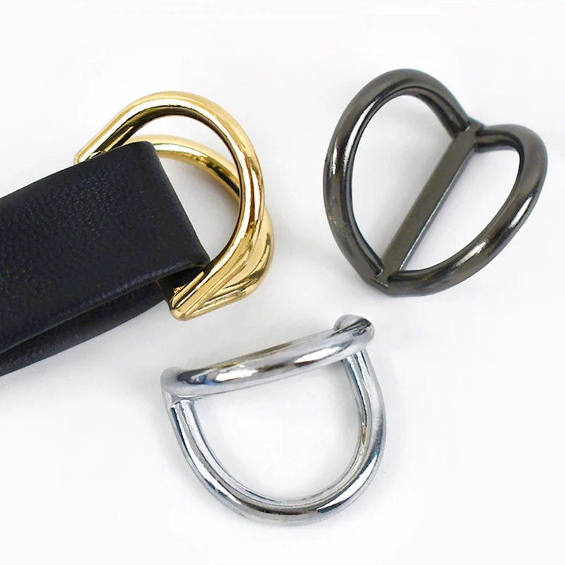 15/500Pcs 19mm Metal Double D Ring Hanger Bag Dee Buckle for Bags Belt Carabiner Clip Hook Buckles Coller Chain Connector Kits