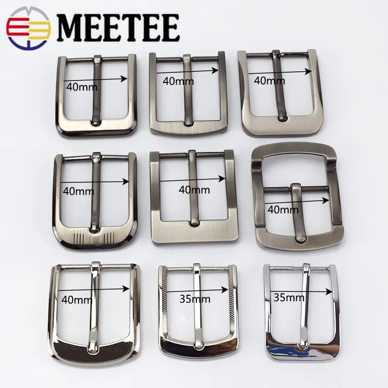 5/130Pcs 35/40mm Zinc Alloy Metal Pin Belt Buckles for Mens Waistband Adjust Head DIY Casual Jeans Leather Crafts Accessories