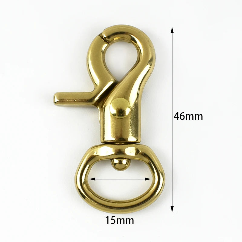 5/160Pcs Solid Brass Trigger Clips Swivel Lobster Clasp Snap Hook for Bag Strap Belt Webbing Pet Dog Rope Leashes Hang Hooks