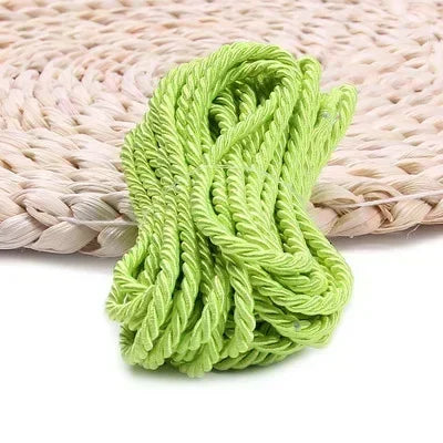 25/930M 3mm Polyester Twisted Braided Cord 3 Shares Ropes for Bag Strap Curtain Decorative Gift Box Rope DIY Sewing Accessory