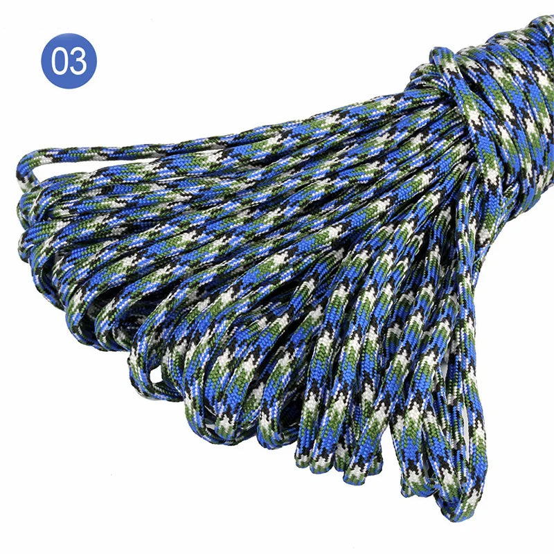 25/1000Meters 5mm 7 Core Paracord Rope Outdoor Camping Tent Lanyard Cord Bag Sewing Climbing Ropes DIY Craft Accessories