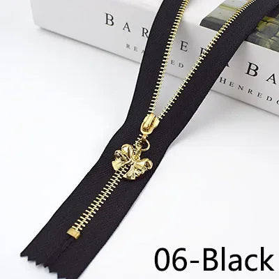 Meetee 20pcs 15-30cm 3# Metal Zipper Closed End Black White Zippers DIY Bag Purse Wallet Shoes Garment Zip Sewing Accessory