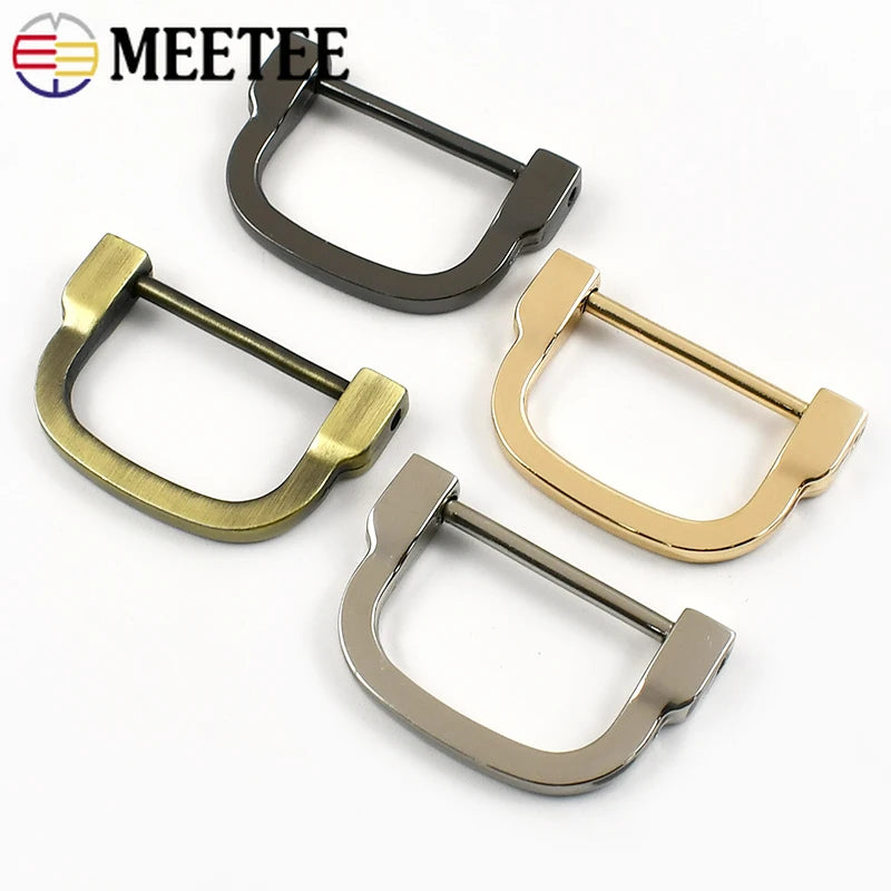 8/200Pcs Metal D Rings Buckle Removable Clasps Detachable Screw Clasp Handbag Strap Belt Webbing Hardware Accessories