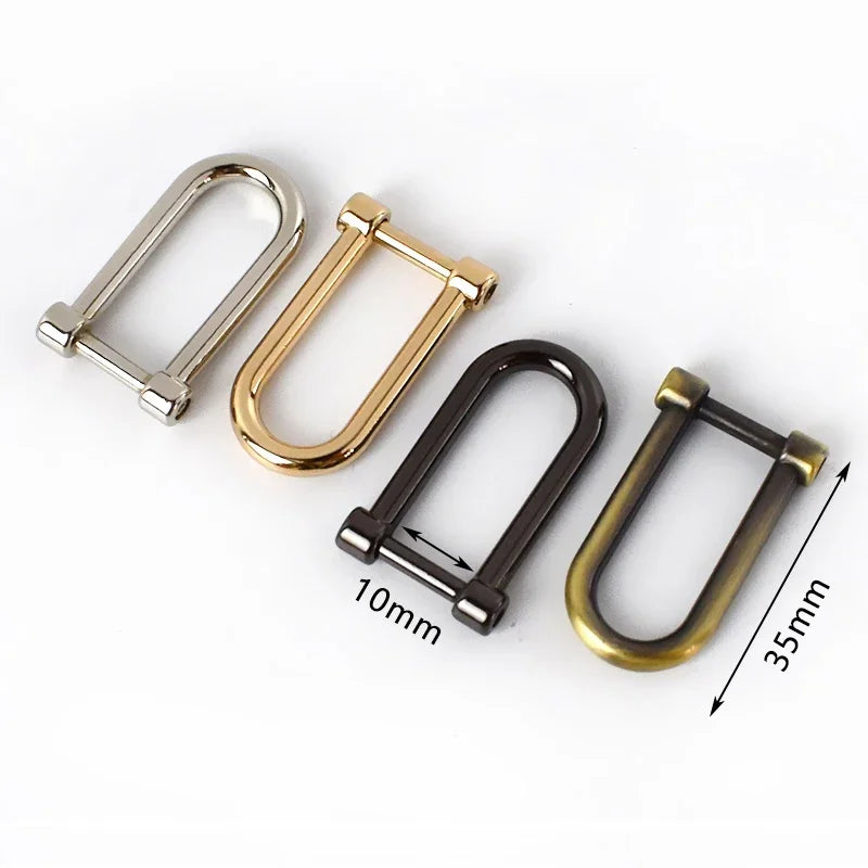 8/300pcs Meetee Detachable Screw D Buckle U Ring Metal Bag Chain Adjuster Hanger Hook Clasp Handle Connector DIY Handbag Accessories