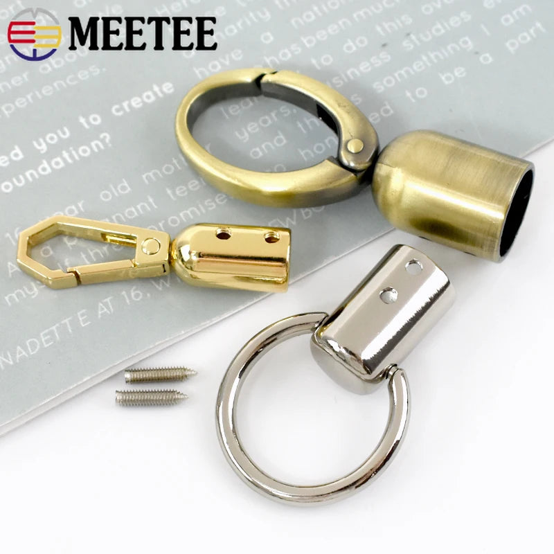 8/300Pcs Metal Buckles Bag Tassel Cap Clasp Lobster Clasps Handbag Handle Strap End Tip Caps Connector Snap Hook Accessories