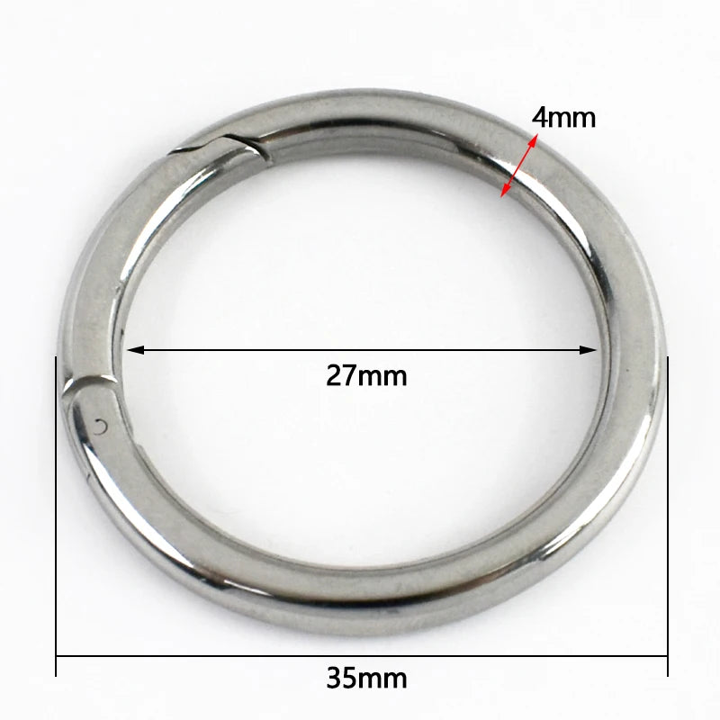 5/200Pcs 304 Stainless Steel Spring Buckle Openable O Ring Carabiner Bag Strap Snap Hook Pet Collar Clip Keychain DIY Accessories