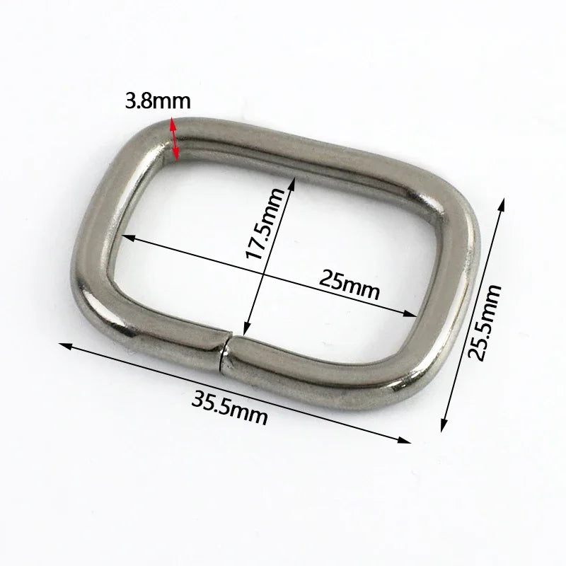 15/500Pcs 304# Stainless Steel O D Ring Bag Strap Buckle 20/25/32/38mm Dog Coller Webbing Connect Rings Hook DIY Accessories
