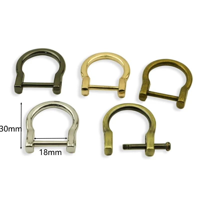 8/300pcs Meetee Detachable Screw D Buckle U Ring Metal Bag Chain Adjuster Hanger Hook Clasp Handle Connector DIY Handbag Accessories