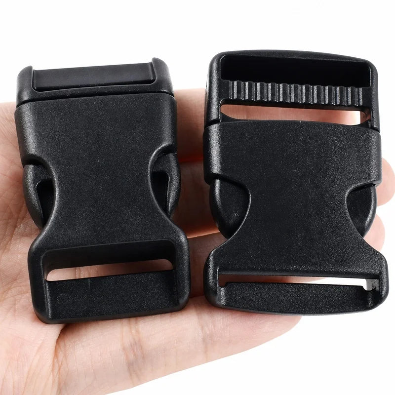 30/1000Pcs 10-38mm Black Plastic Buckles Bag Strap Side Release Buckle Dog Leash Adjust Belt Snap Button Webbing Clip Hook Fitting