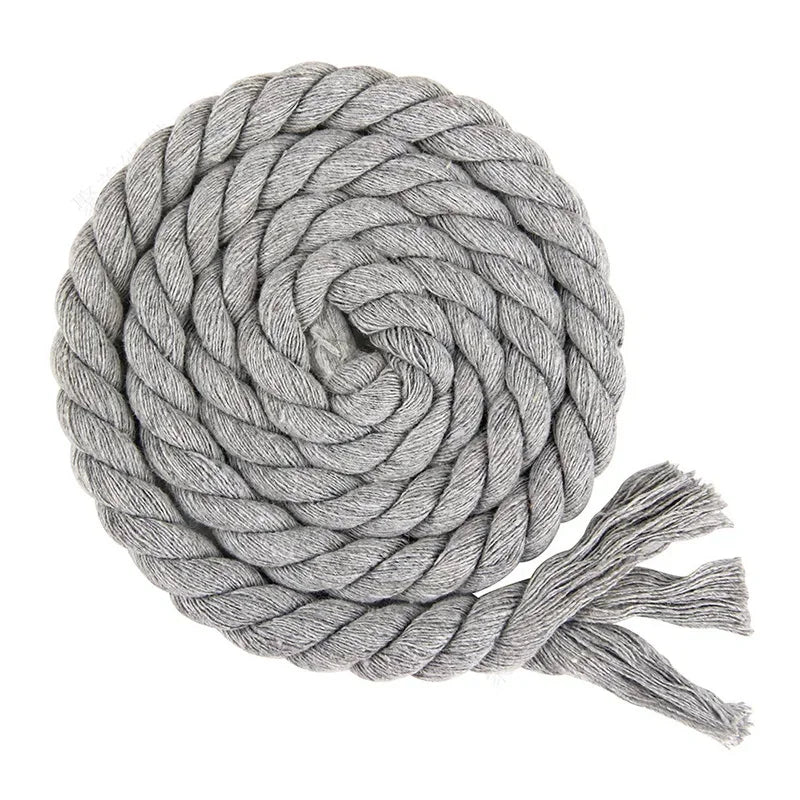 5/150Meters 5/8/10/12/20mm Colored Cotton Rope 3 Shares Twisted Cord Decoration Macrame Ropes for Bag Braided Cords Sewing Accessory