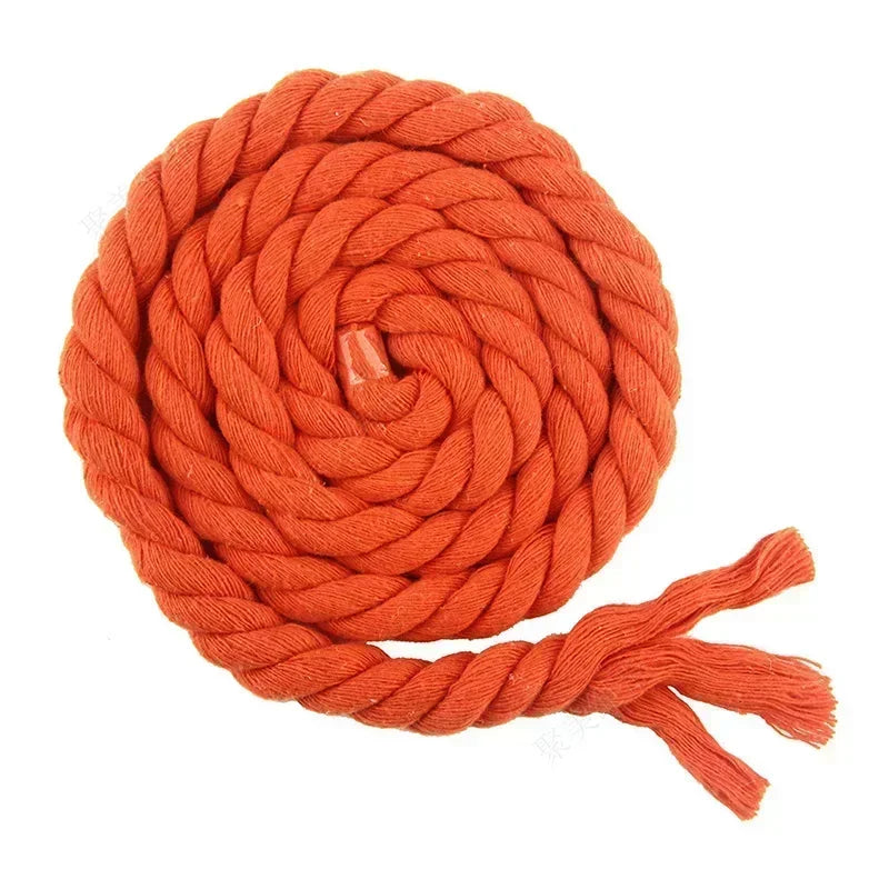 20/600Meters 5-20mm Colored Cotton Rope 3 Shares Twisted Cord DIY Decoration Macrame Ropes for Bag Braided Cords Sewing Accessories
