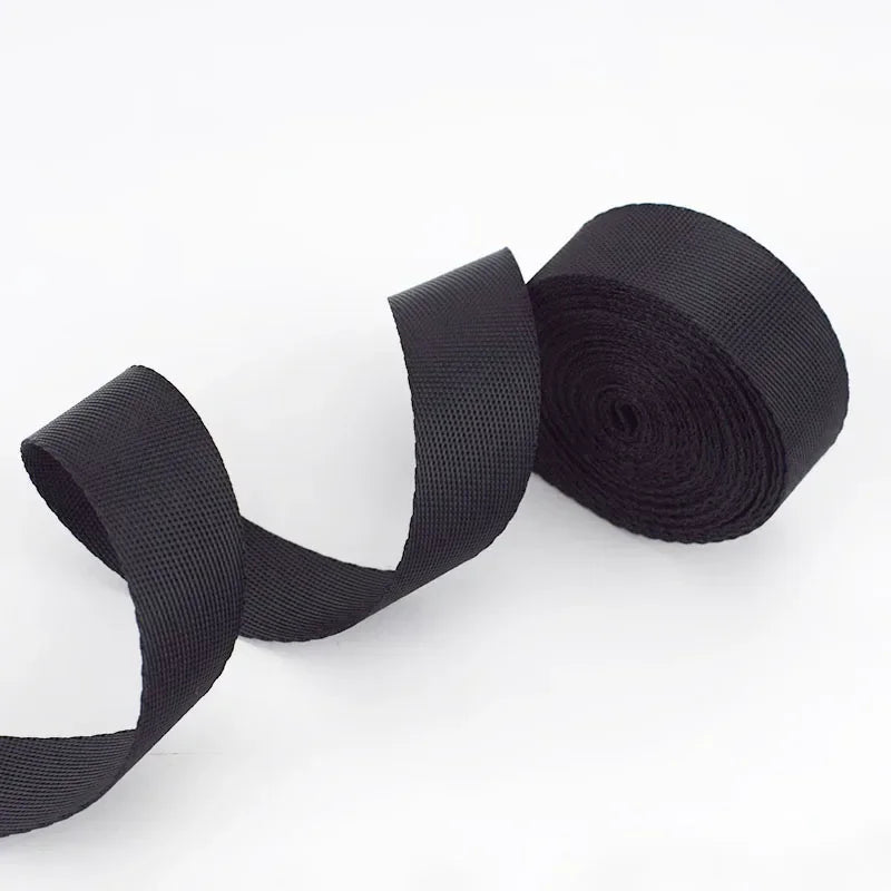 8/200Meters Colorful Nylon Webbing Strap 20-50mm Decor Ribbon Backpack Safety Belt Bias Binding Tape DIY Clothes Sewing Accessories