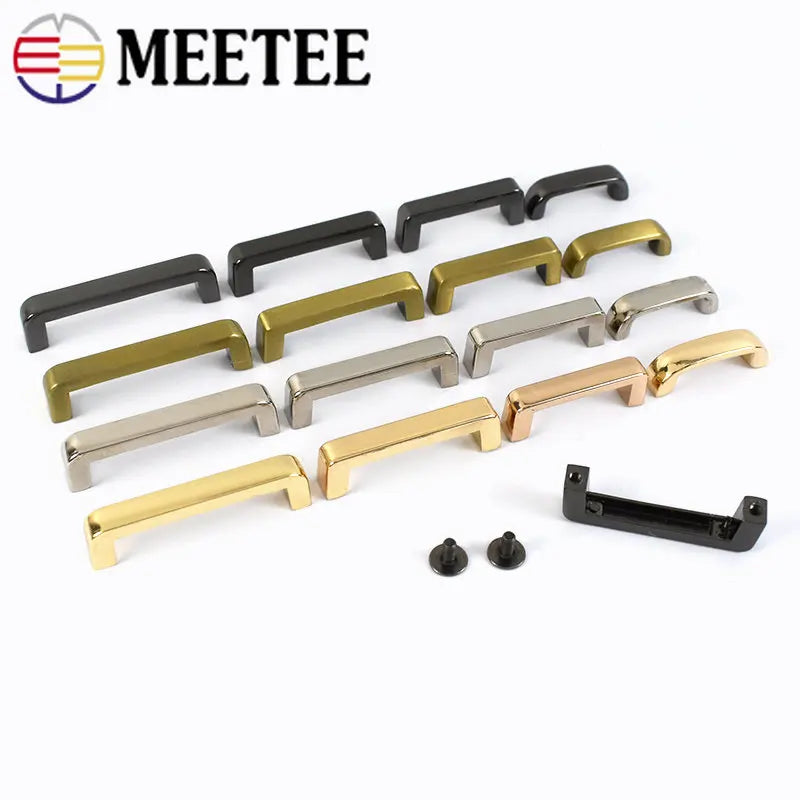 15/500pcs Meetee Bag Bridge with Screw Metal Buckles for Purse Handbag Strap Connector Hardware Accessories DIY Leather Crafts H5-2