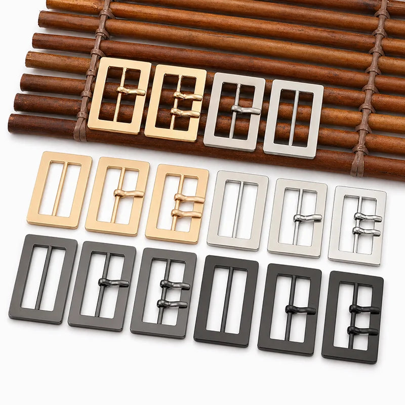 15/500Pcs 25-50mm Bag Strap Adjuster Metal Buckles Tri-Glide Ring Slider Belt Buckle Backpack Strap Single/Double Pin Clasp Hook Clip