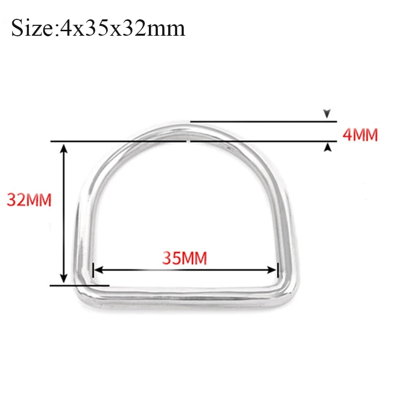 20/700Pcs 304# Stainless Steel D Ring Buckle Bag Strap Webbing Belt Buckles Pet Dog Collar Clasp DIY Bags Hardware Accessories