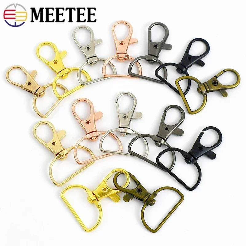 30/1000Pcs 20mm/25mm Metal Buckles for Bag Strap Lobster Clasps Swivel Trigger Clip Snap Hook Webbing Hanger Keychain Accessories