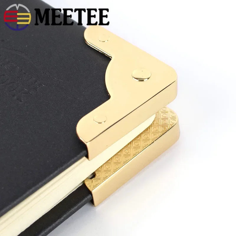 10/500pcs Meetee Bag Edge Corner Metal Buckles Purse Handbag Edges Protection Decor Clip Clasp for Bags Hardware Accessories