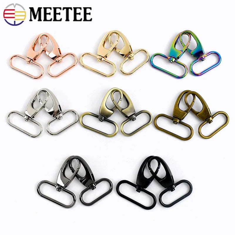 20/50Pcs 20-38mm Metal Buckles Trigger Snap Clip Hooks Swivel Lobster Clasp Keychain Carabiner Bag Strap Hardware Accessories