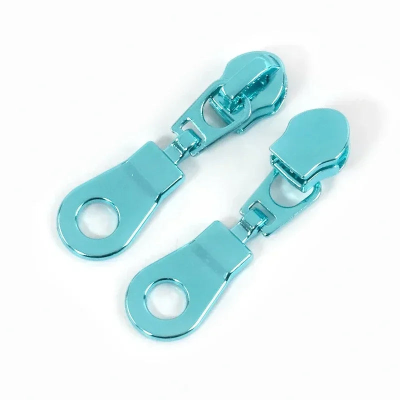 8/200Pcs 5# Zipper Slider for Nylon Zip Tapes Colorful Zips Head Bags Clothes Puller Repair Kit DIY Sewing Hardware Accessory
