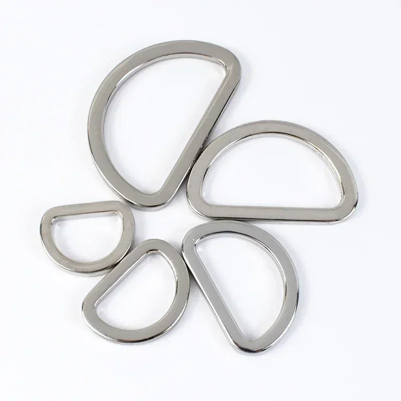 20/710Pcs 16-38mm D Rings Metal Buckles for Bag Strap Belt Loops Handbag Webbing Clasp Connector Leather Hook DIY Hardware Accessory