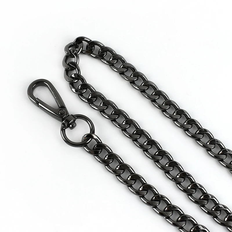 2/70Pcs Meetee 60/100/110/120cm Handbag Metal Chains with Buckles DIY Bags Purse Replacement Shoulder Straps Hardware Parts Accessories