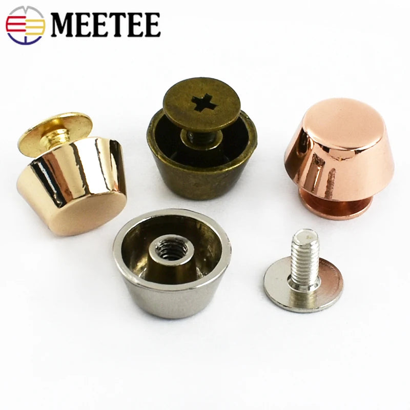 30/1000Pcs Metal Nails Buckles Bag Purse Bottom Protecting Feet Nail Stud Belt Screwback Button Rivet Spike Hardware Accessories