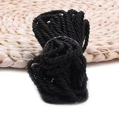 25/930M 3mm Polyester Twisted Braided Cord 3 Shares Ropes for Bag Strap Curtain Decorative Gift Box Rope DIY Sewing Accessory