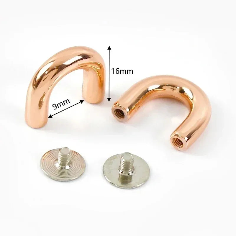 20/650Pcs 10-20mm Metal Buckles U Ring Bag Arch Bridge Screws Detachable Buckle Hanger Hook DIY Handbag Leather Craft Accessories